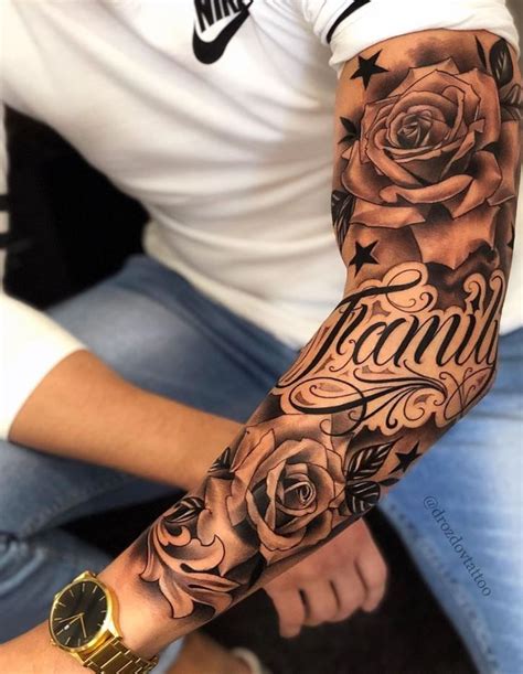 arm sleeve men's tattoo